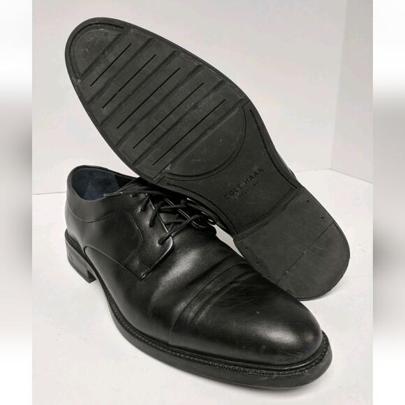 Cole Haan Hartsfield Cap Toe Oxford, Black, Mens 10 M